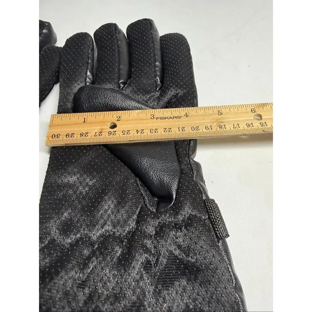 Sport Women’s Thinsulate Faux Leather Gloves Black New Size L